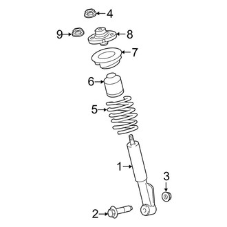 Ford OE - Front Suspension - Struts & Components (W/O Continuous Damping), (RWD)