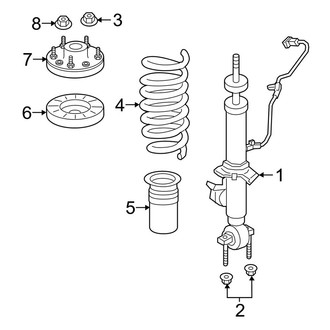 Ford OE - Front Suspension - Struts & Components (With Continuous Damping), (4WD)
