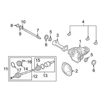 Ford OE - Front Suspension - Carrier & Front Axles (4WD)