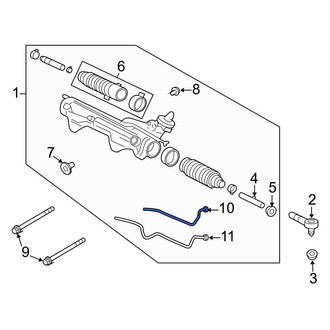 Ford OE - Front Right Power Steering Cylinder Line