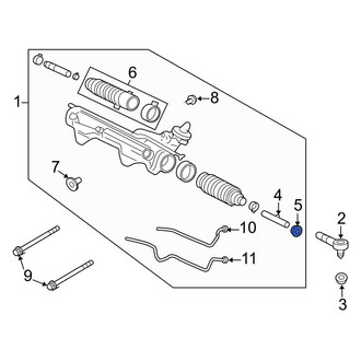 Ford OE - Inner Steering Tie Rod Nut