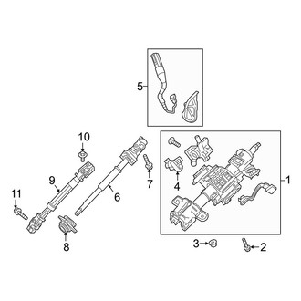 Ford OE - Steering Column Assembly (Column Shift, W/O Power Adjust)