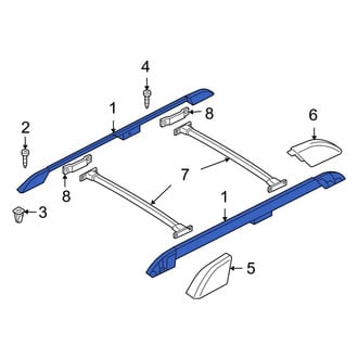 Ford OE - Left Roof Luggage Carrier Side Rail