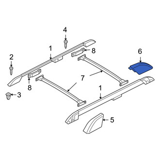 Ford OE - Rear Left Roof Rack Cover