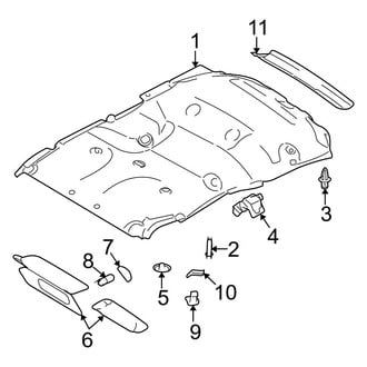 Ford OE - Roof - Interior Trim (Without Sunroof), (King Ranch / Limited / XL / XLT)