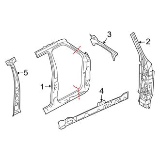 Ford OE - Pillars, Rocker & Floor - Center Pillar (EL King Ranch / EL Limited / EL XL / EL XLT)
