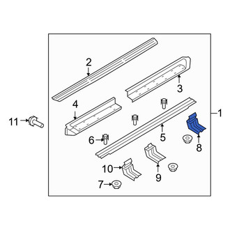 Ford OE - Front Left Running Board Reinforcement Bracket