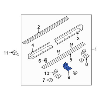 Ford OE - Center Right Running Board Reinforcement Bracket