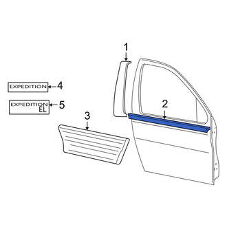 Ford OE - Front Left Outer Door Window Belt Weatherstrip