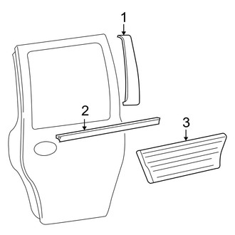 Ford OE - Rear Door - Exterior Trim