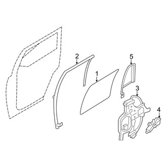 Ford OE - Rear Door - Glass & Hardware (EL King Ranch / EL Limited / EL XL / EL XLT / King Ranch / Limited / XL / XLT)