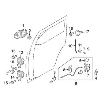 Ford OE - Rear Left Door Lock Operating Rod