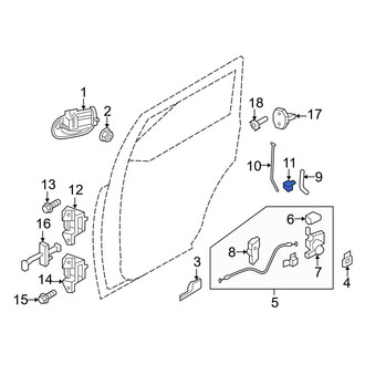 Ford OE - Rear Door Lock Rod Clip
