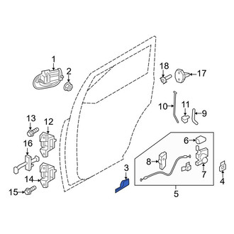 Ford OE - Rear Right Inner Interior Door Handle