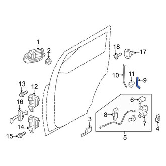 Ford OE - Front Left Door Lock Operating Rod