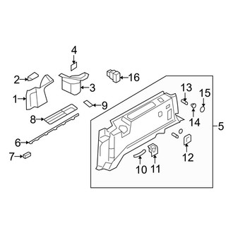 Ford OE - Quarter Panel - Interior Trim (Passenger Side)