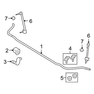 Ford OE - Rear Suspension - Stabilizer Bar & Components