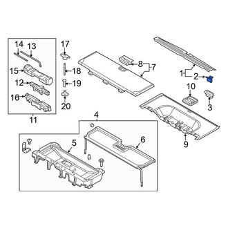 Ford OE - Liftgate Trim Scuff Plate Clip