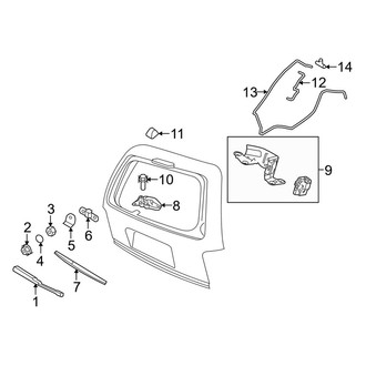 Ford OE - Lift Gate - Wiper & Washer Components