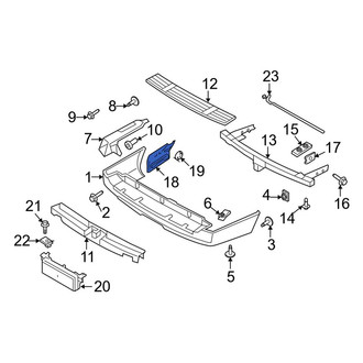 Ford OE - Rear Bumper Cover Support Rail