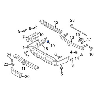 Ford OE - Bumper Cover Support Rail Nut