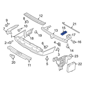 Ford OE - Bumper Impact Bar Nut