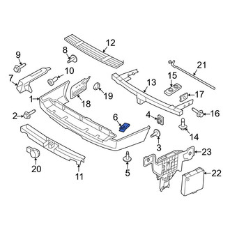Ford OE - Rear Bumper Cover Nut