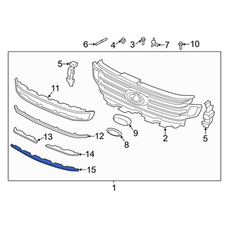 Ford OE - Front Upper Center Grille Molding