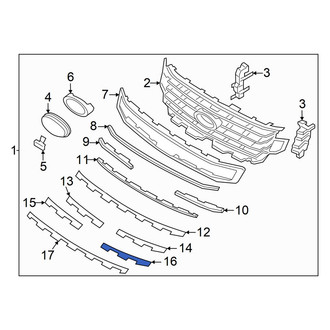 Ford OE - Front Left Grille Molding