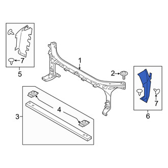 Ford OE - Front Left Radiator Support Air Deflector