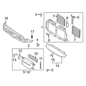 Ford OE - Radiator Support Access Cover Clip