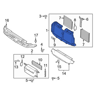 Ford OE - Front Upper Radiator Shutter Assembly