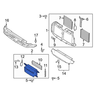 Ford OE - Front Lower Radiator Shutter Assembly