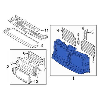 Ford OE - Front Upper Radiator Shutter Assembly