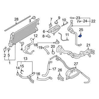 Ford OE - Lower Engine Coolant Reservoir Hose Clamp