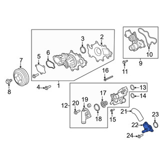 Ford OE - Radiator Coolant Hose Adapter
