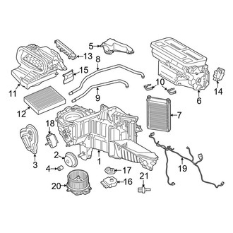 Ford OE - Air Conditioner & Heater - Evaporator & Heater Components (Front, With Manual A/C), (Max XL / XL)