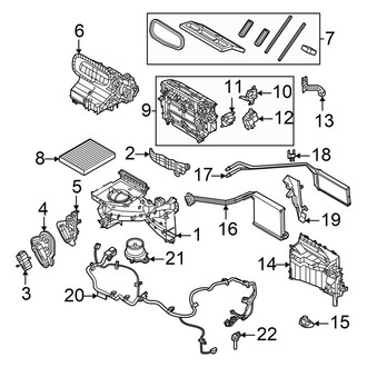 Ford OE - Air Conditioner & Heater - Evaporator & Heater Components (Front, With Auto A/C)