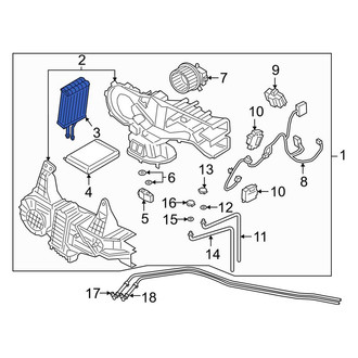 Ford OE - Rear A/C Evaporator Core