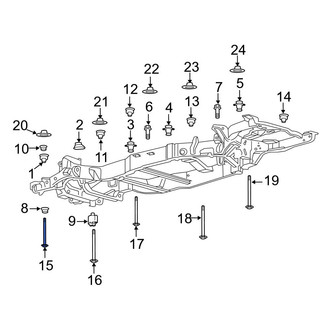 Ford OE - Center Rear Body Mount Cushion Bolt
