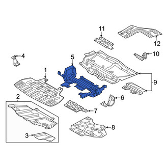 Ford OE - Center Rear Floor Pan Splash Shield