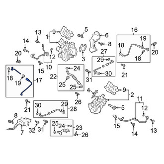 Ford OE - Left Turbocharger Coolant Line