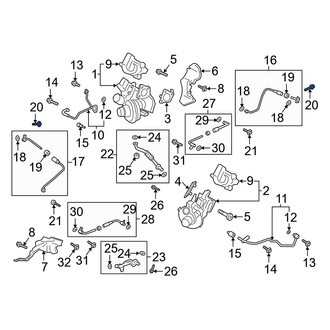 Ford OE - Turbocharger Coolant Line Bolt