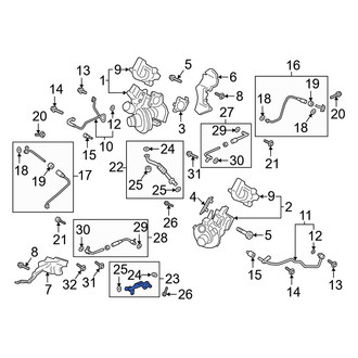 Ford OE - Left Turbocharger Oil Line