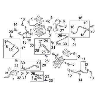 Ford OE - Upper Turbocharger Oil Line Bolt