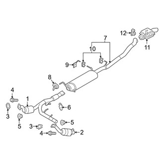 Ford OE - Exhaust System - Exhaust Components (Single Exhaust)
