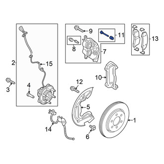 Ford OE - Front Disc Brake Caliper Pin