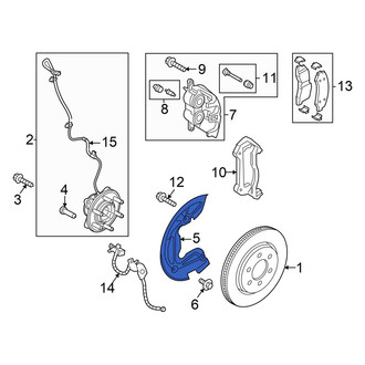 Ford OE - Front Left Brake Dust Shield