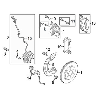 Ford OE - Front Wheel Bearing and Hub Assembly