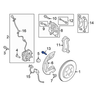 Ford OE - Disc Brake Caliper Anchor Plate Bolt